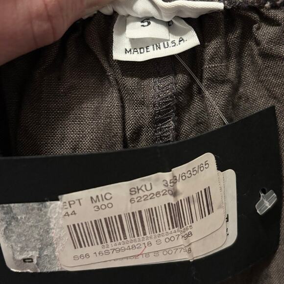 Bryn Walker Women’s Small 100% Linen Pants Pull On Wide Straight Leg High Rise - Picture 6 of 12